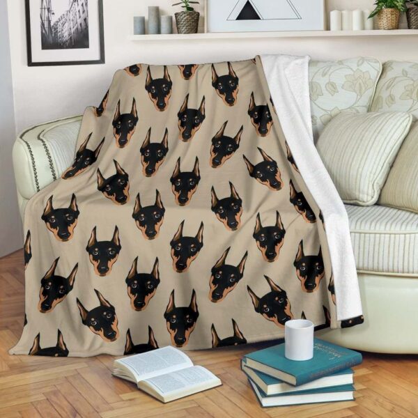 Dog Doberman Fleece Blanket Sherpa Blanket