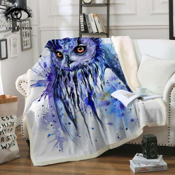 Owl Fleece Blanket Sherpa Blanket