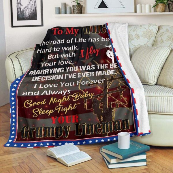 Lineman Fleece Blanket Sherpa Blanket