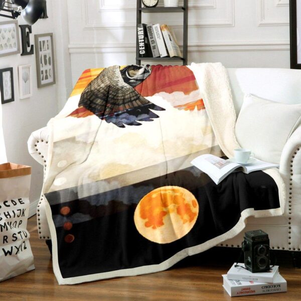 Owl Fleece Blanket Sherpa Blanket