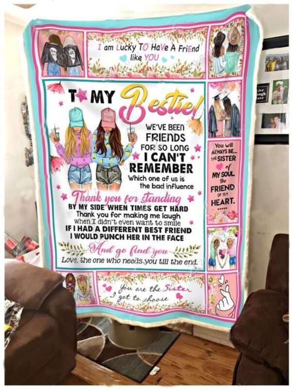 My Bestie Friends Fleece Blanket Sherpa Blanket