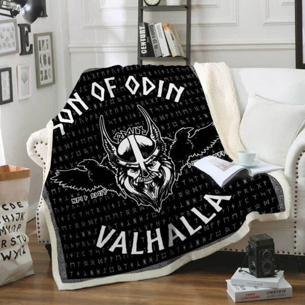 Son Of Odin Viking Fleece Blanket Sherpa Blanket