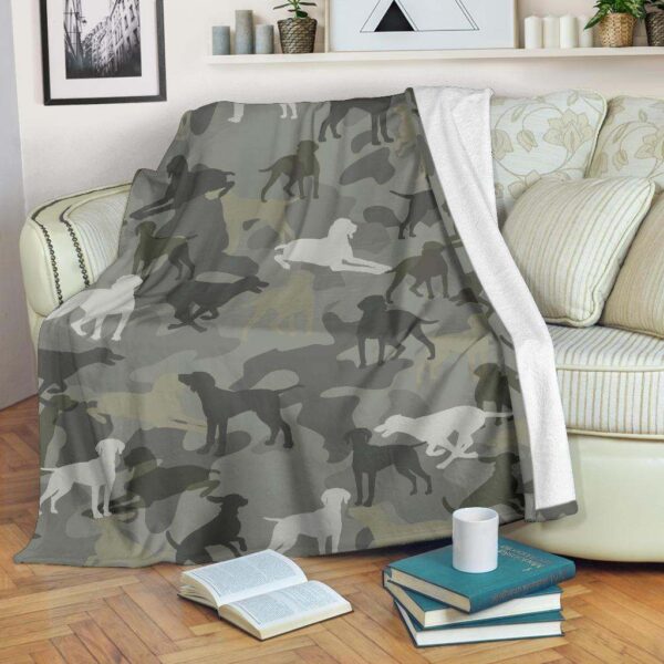Vizsla Camo Fleece Blanket Sherpa Blanket