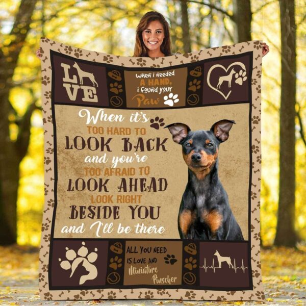 Miniature Pinscher All You Need Make Your Own Fleece Blanket Sherpa Blanket