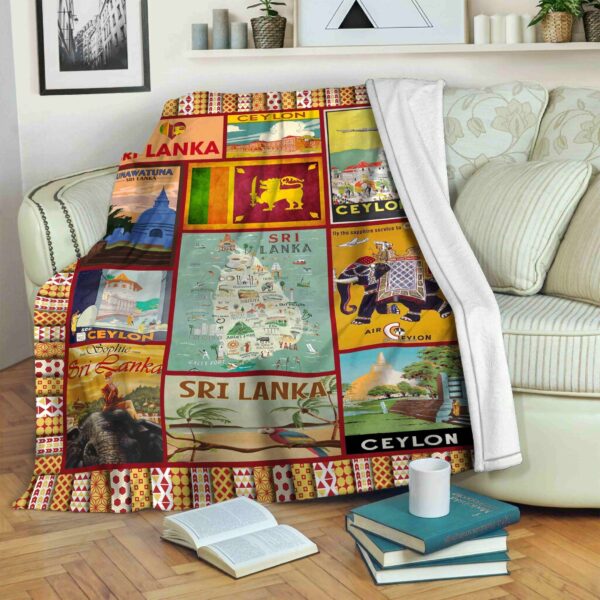 Sri Lanka Fleece Blanket Sherpa Blanket