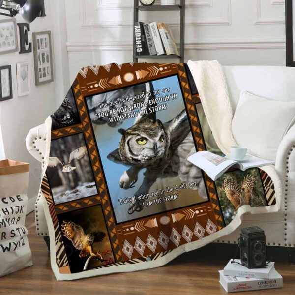 Owl Fleece Blanket Sherpa Blanket