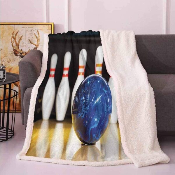Bowling Party Fleece Blanket Sherpa Blanket