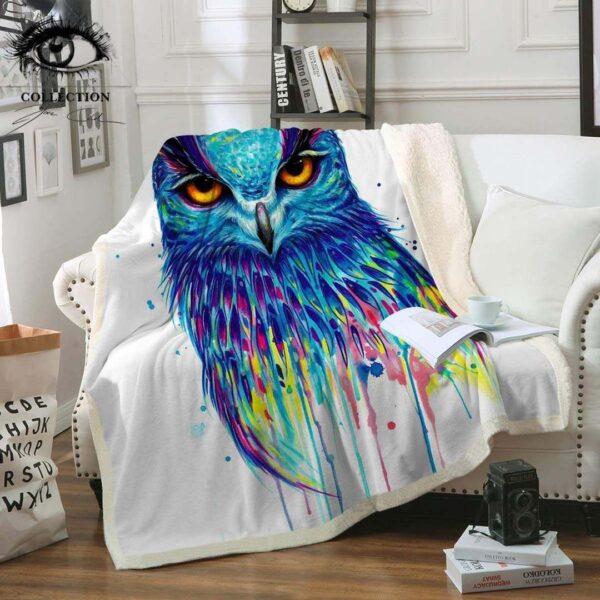 Owl Fleece Blanket Sherpa Blanket