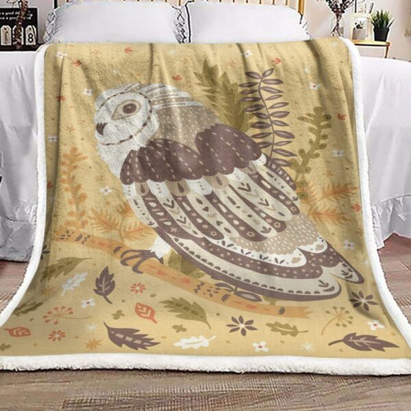 Owl Fleece Blanket Sherpa Blanket