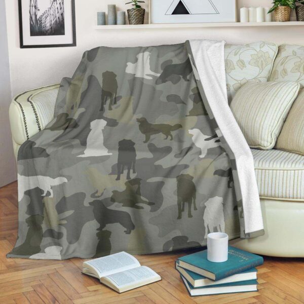 Nova Scotia Duck Tolling Retriever Camo Fleece Blanket Sherpa Blanket