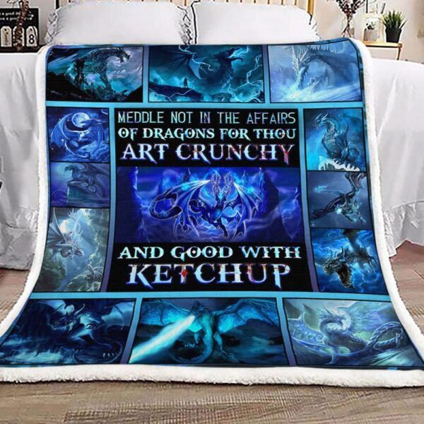 Dragon Ketchup Fleece Blanket Sherpa Blanket