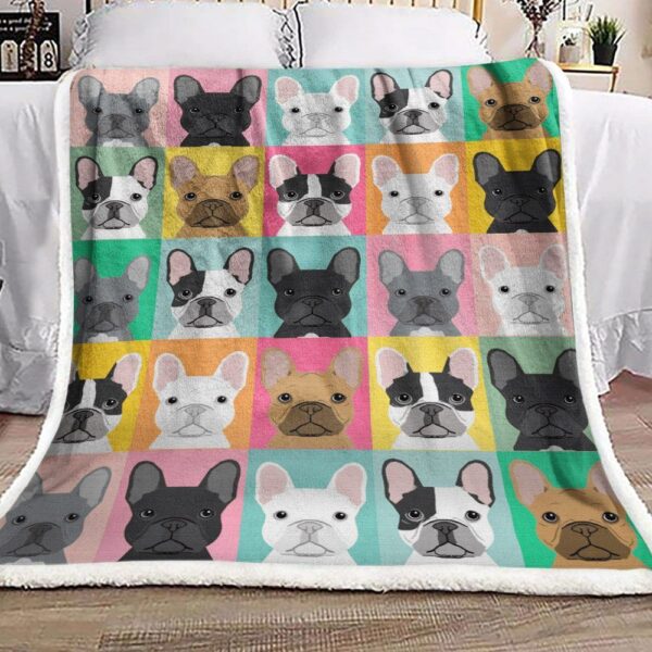 French Bulldog Fleece Blanket Sherpa Blanket