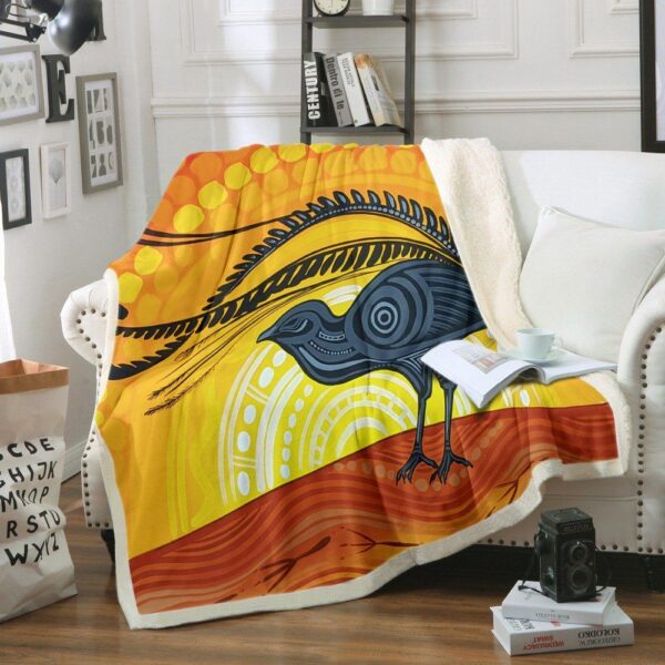 Green Peafowl Fleece Blanket Sherpa Blanket
