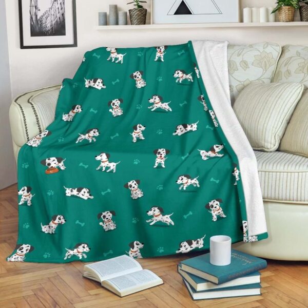 Dog Dalmatian Puppy Fleece Blanket Sherpa Blanket