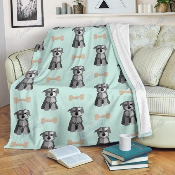 Schnauzers Pattern 3 Fleece Blanket Sherpa Blanket
