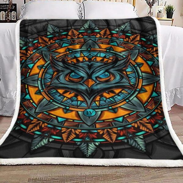 Owl Fleece Blanket Sherpa Blanket