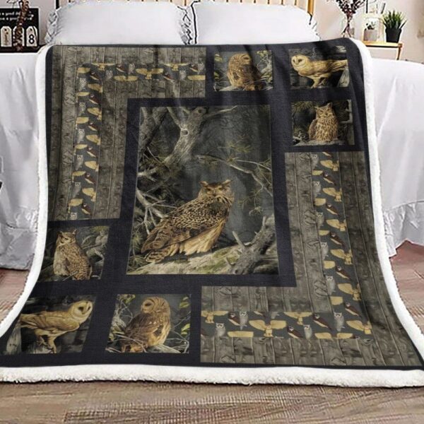 Owl Tree Fleece Blanket Sherpa Blanket