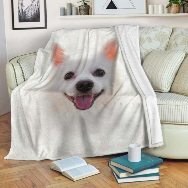 German Spitz Face Hair Fleece Blanket Sherpa Blanket