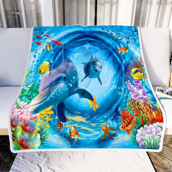 Love Ocean Fleece Blanket Sherpa Blanket