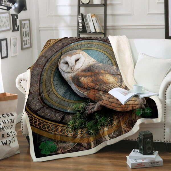 Owl Fleece Blanket Sherpa Blanket