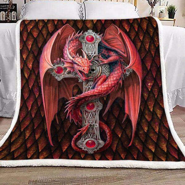 Scale Dragon Fleece Blanket Sherpa Blanket