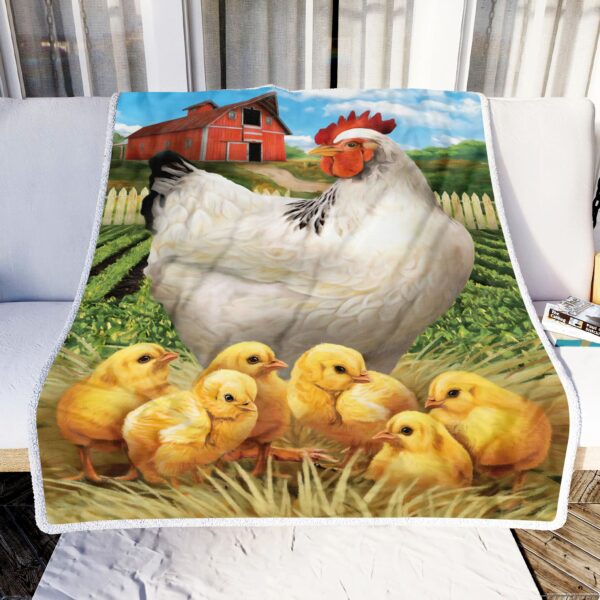 Family Chicken Fleece Blanket Sherpa Blanket