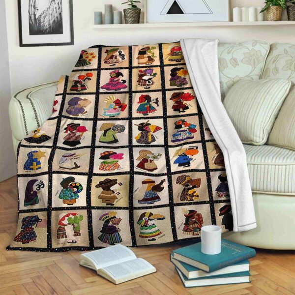 Sunbonnet Sue Fleece Blanket Sherpa Blanket