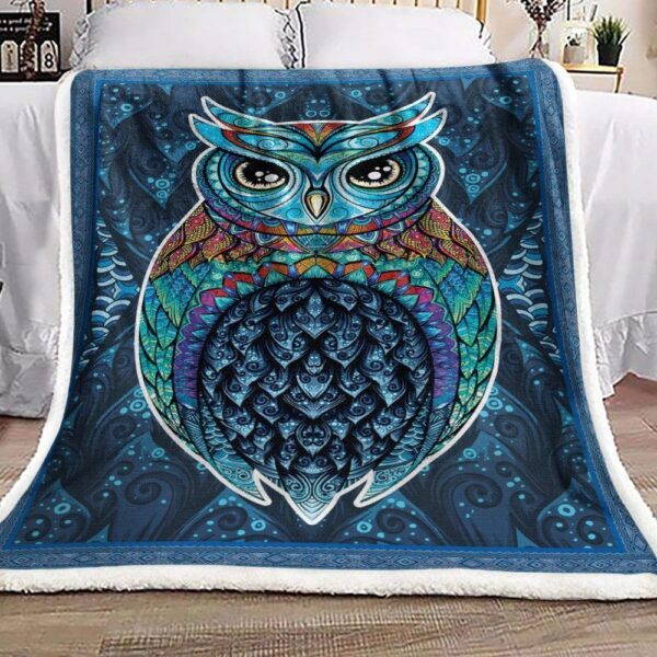 Owl Fleece Blanket Sherpa Blanket