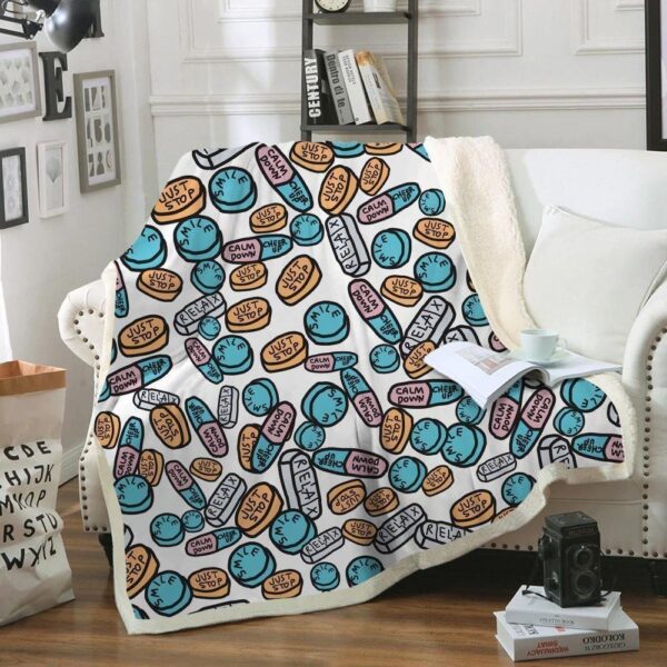Pharmacy Relax Fleece Blanket Sherpa Blanket