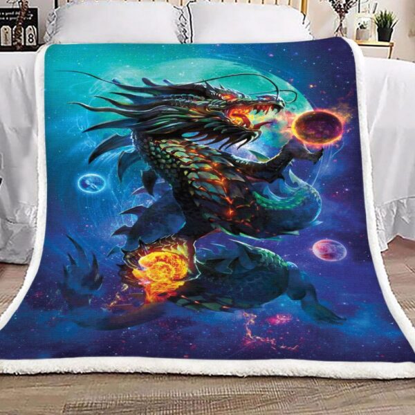 Dragon Of The Universe Fleece Blanket Sherpa Blanket