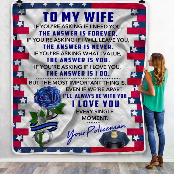 Police The Answer Is Forever Fleece Blanket Sherpa Blanket