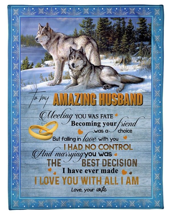 To My Amazing Husband Fleece Blanket Sherpa Blanket