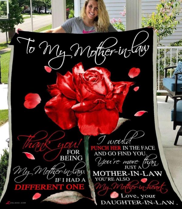 Mother In Law Mother In Heart Fleece Blanket Sherpa Blanket