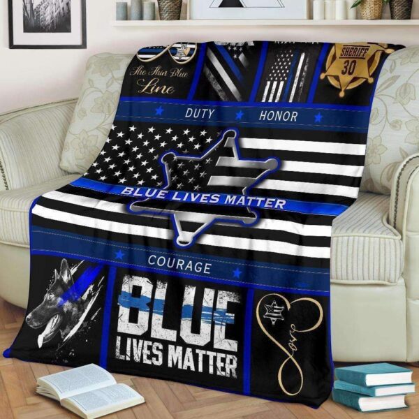 Police Fleece Blanket Sherpa Blanket