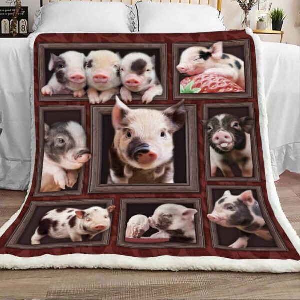 Pig Sleep Fleece Blanket Sherpa Blanket