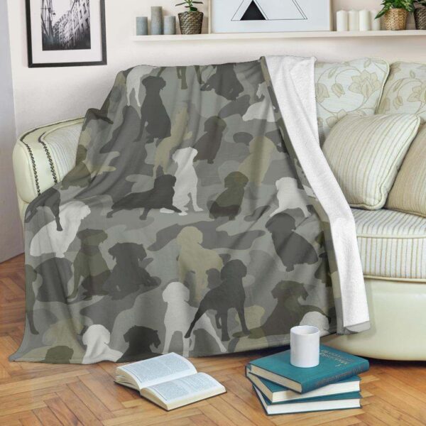 Brittany Camo Fleece Blanket Sherpa Blanket