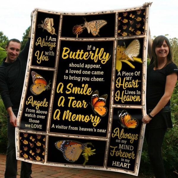 I Am Always With You Butterflies Fleece Blanket Sherpa Blanket