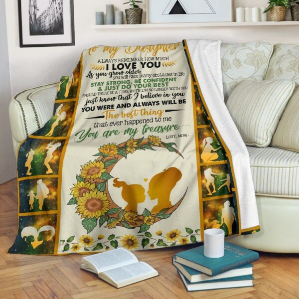 To My Dear Daughter Fleece Blanket Sherpa Blanket