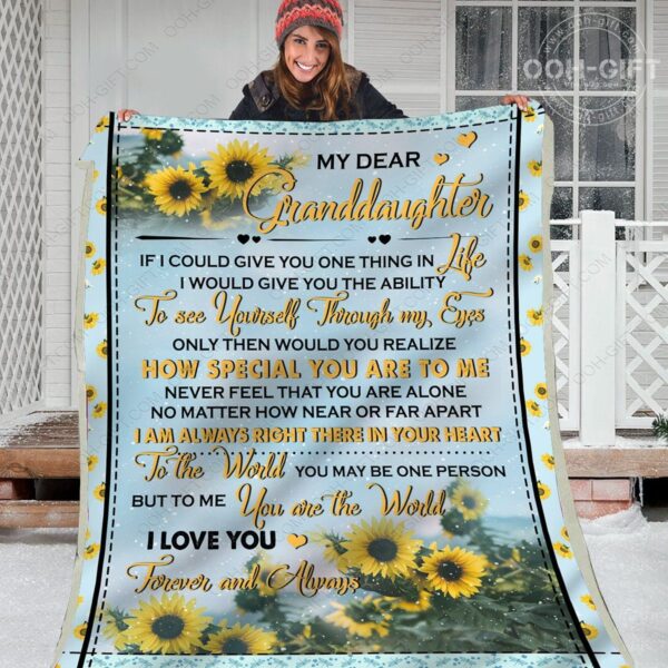 My Granddaughter Fleece Blanket Sherpa Blanket