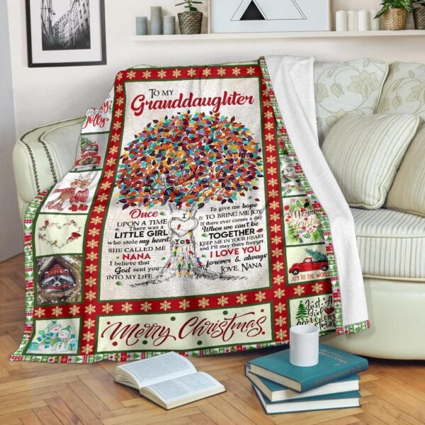 To My Granddaughter Fleece Blanket Sherpa Blanket
