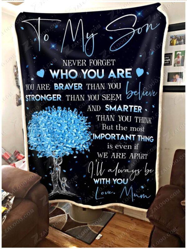 To My Son Important Thing Fleece Blanket Sherpa Blanket