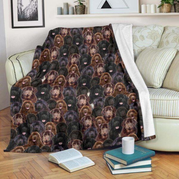 Newfoundland Full Face Fleece Blanket Sherpa Blanket