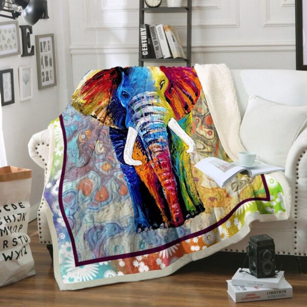 Elephant Fleece Blanket Sherpa Blanket