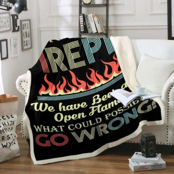 Welcome To Our Firepit Fleece Blanket Sherpa Blanket