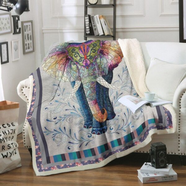 Elephant Fleece Blanket Sherpa Blanket