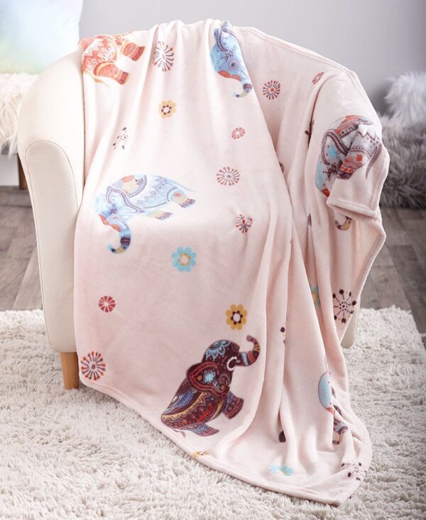 Elephant Fleece Blanket Sherpa Blanket