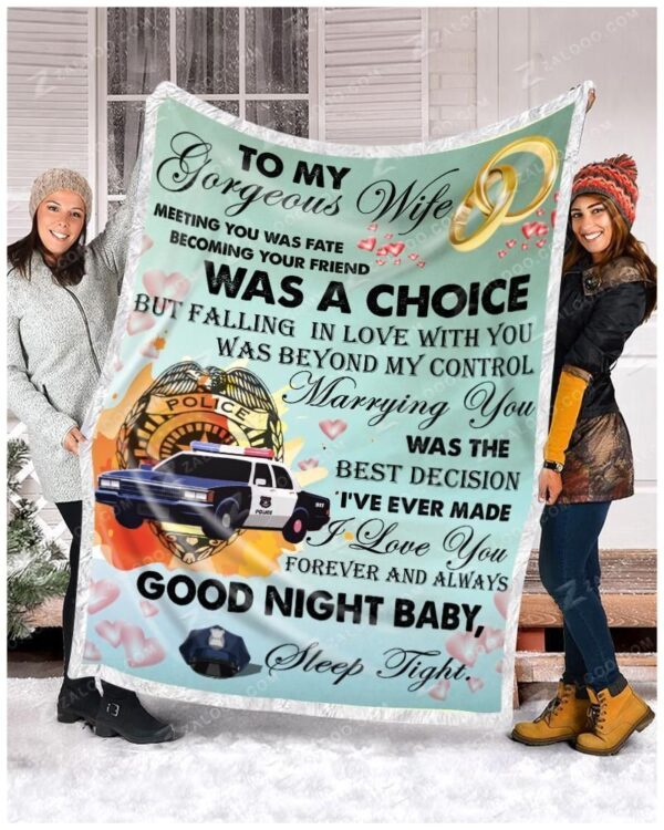 Police The Best Decision Fleece Blanket Sherpa Blanket