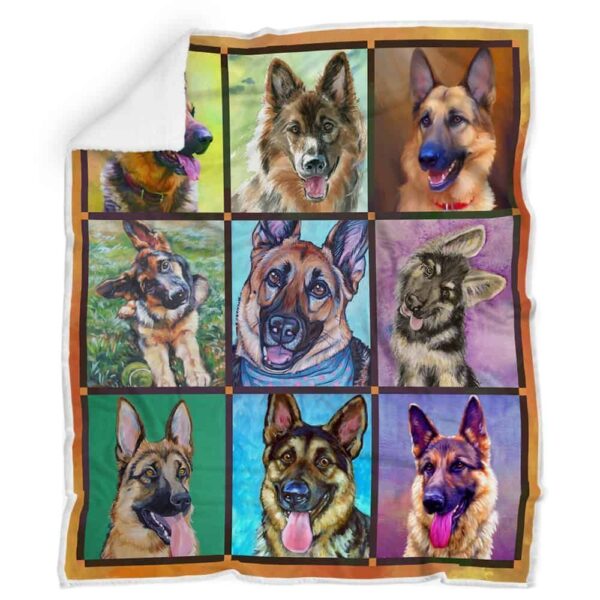 German Shepherd Fleece Blanket Sherpa Blanket