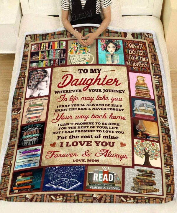 To My Daughter Book Fleece Blanket Sherpa Blanket