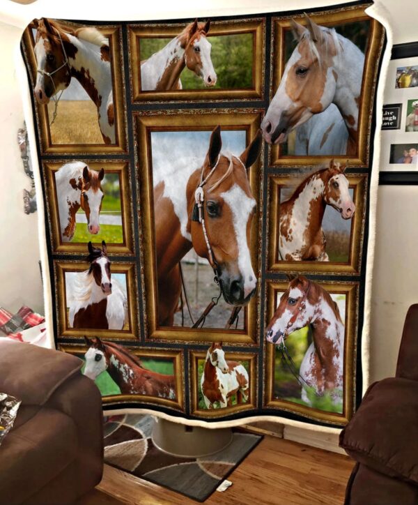 Horse Fleece Blanket Sherpa Blanket